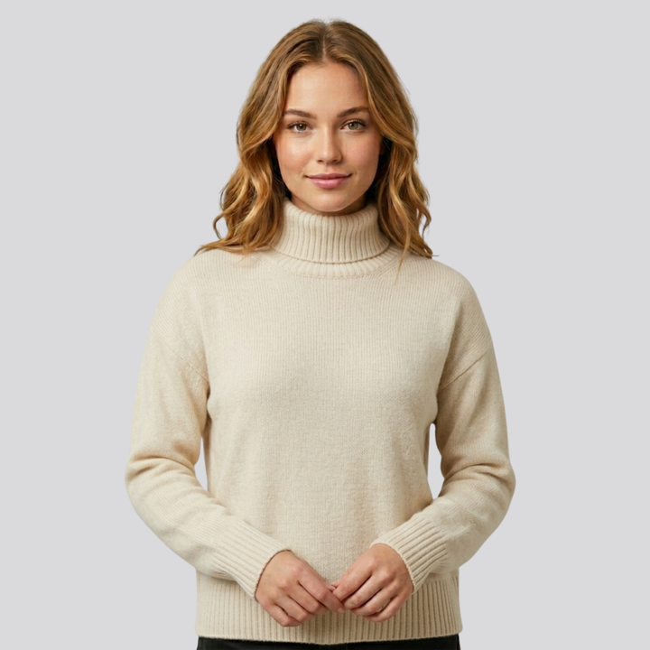 Doriane™ | Fine Knit Turtleneck Sweater with Slim Fit