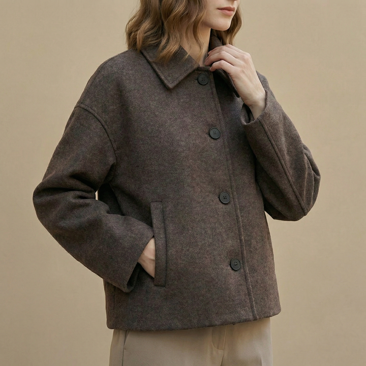 Relaxed Fit Collared Jacket for Women – Cozy &amp; Practical Everyday Wear Caliboot