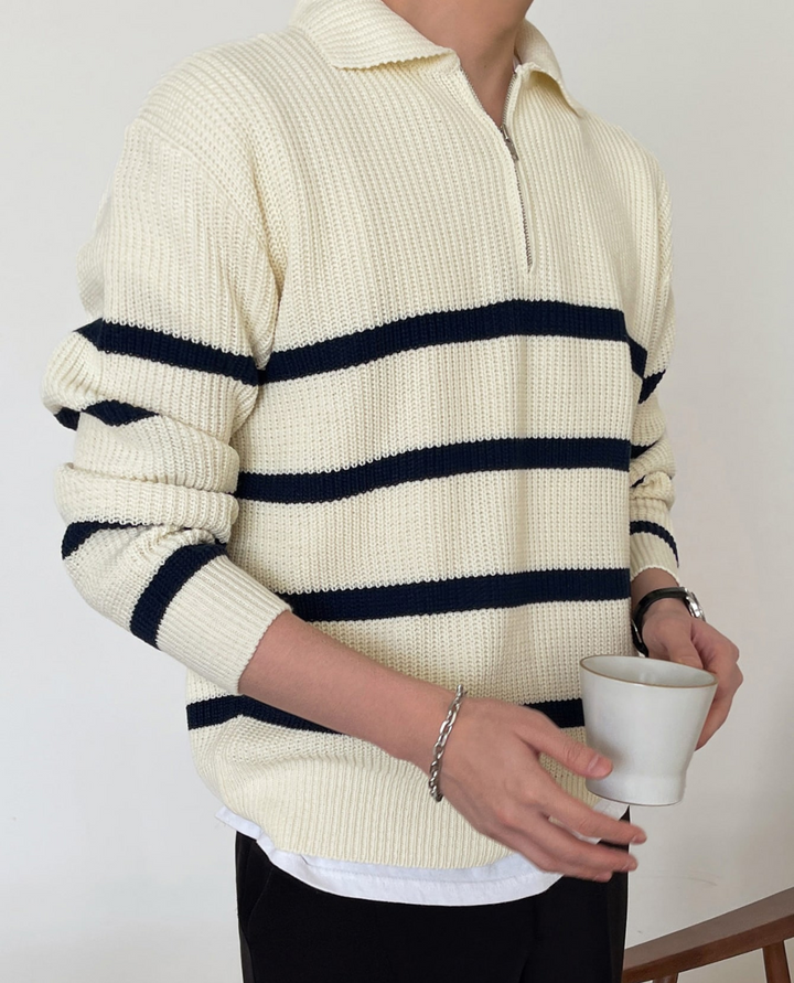 Maglione Uomo Mezza Zip | Collo Alto e Comfort 3