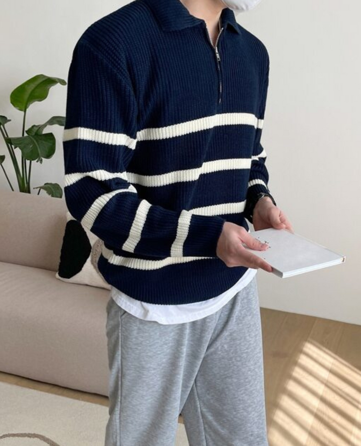 Maglione Uomo Mezza Zip | Collo Alto e Comfort 7