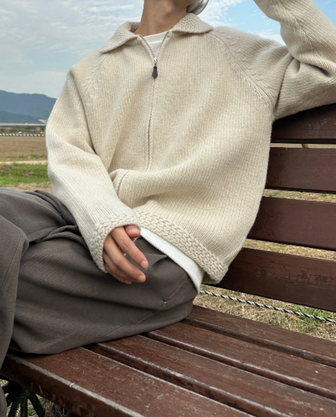 Cardigan Uomo | Zip Intera e Collo Alto 3