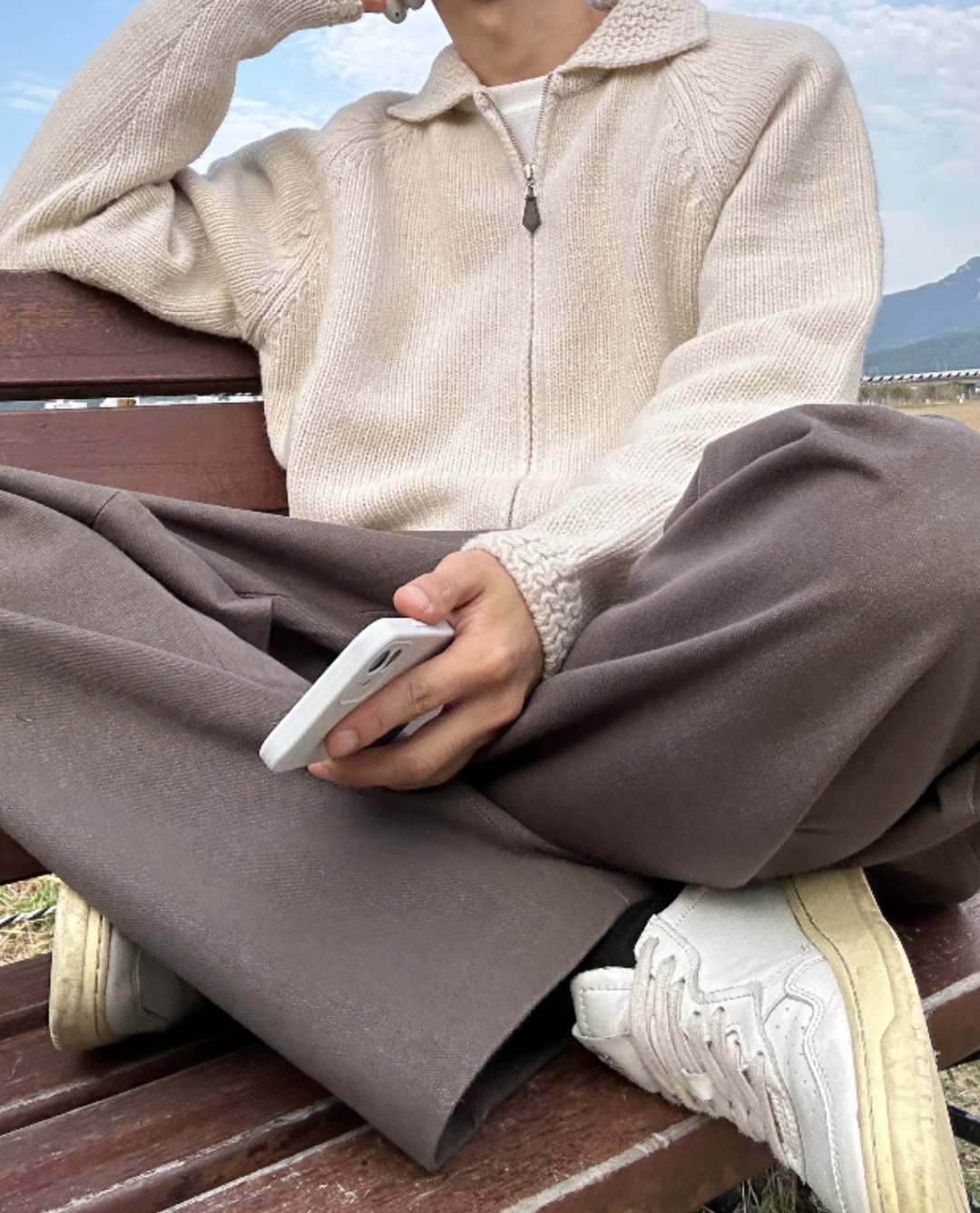 Cardigan Uomo | Zip Intera e Collo Alto 4