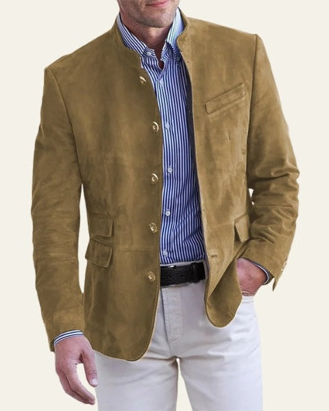 Giacca Uomo Collo Alto | Effetto Suede Raffinato 2