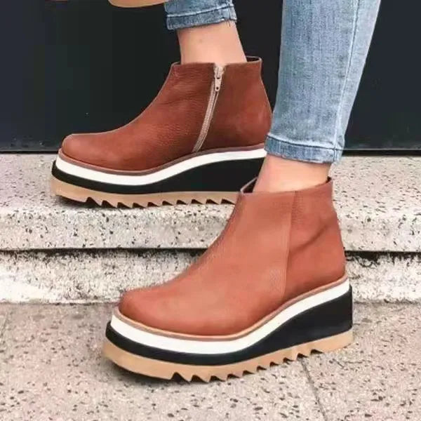Braun Orthopädische Lederstiefel