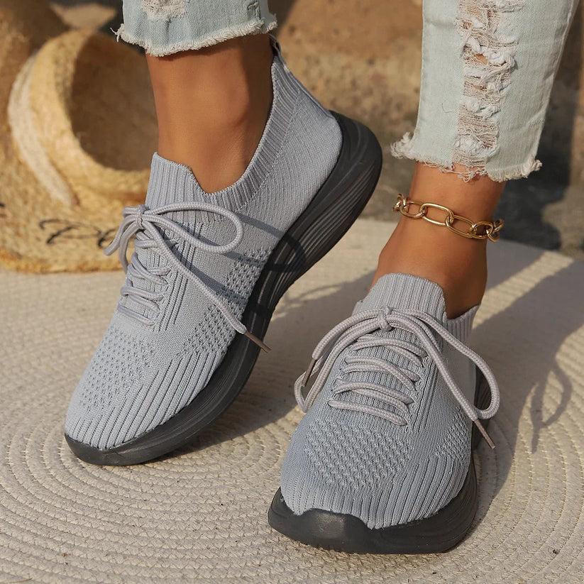 Breathable Knit Sneakers for Women – Lightweight &amp; Casual Comfort Caliboot