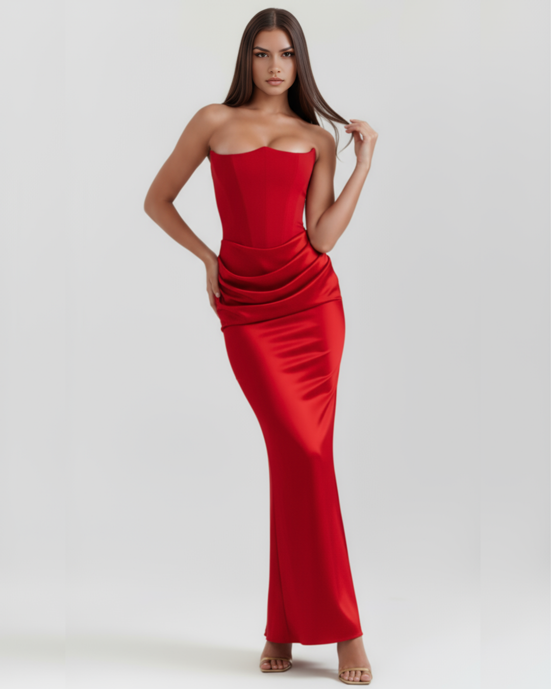 Abito Lungo Donna | Corsetto Senza Spalline 5