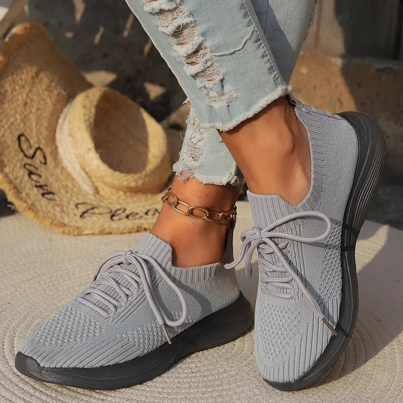 Breathable Knit Sneakers for Women – Lightweight &amp; Casual Comfort Caliboot