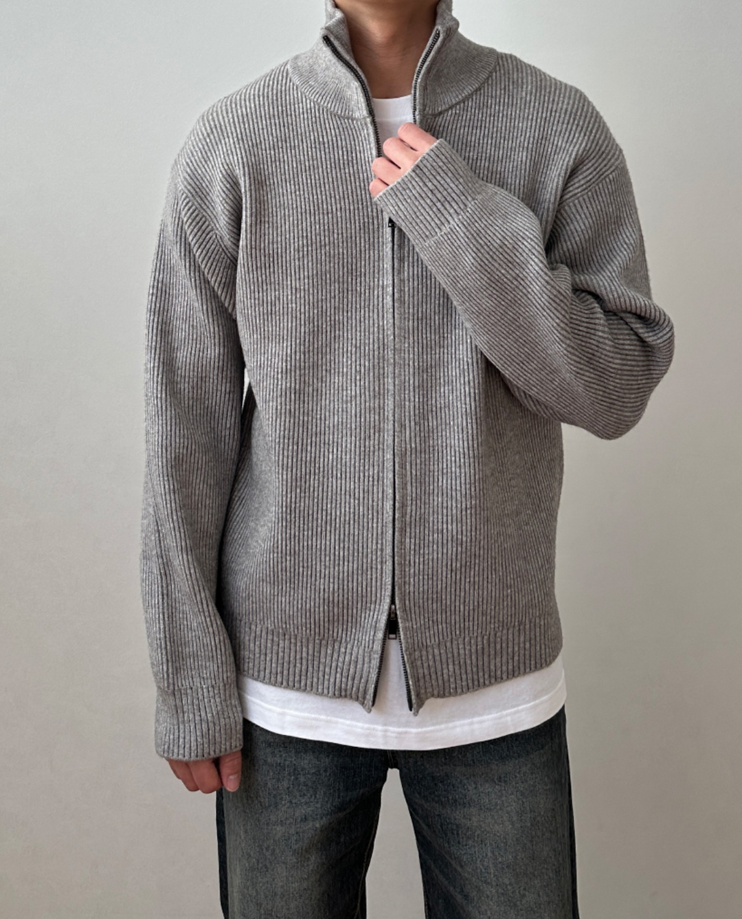 Cardigan Uomo con Zip | Collo Alto e Caldo 6