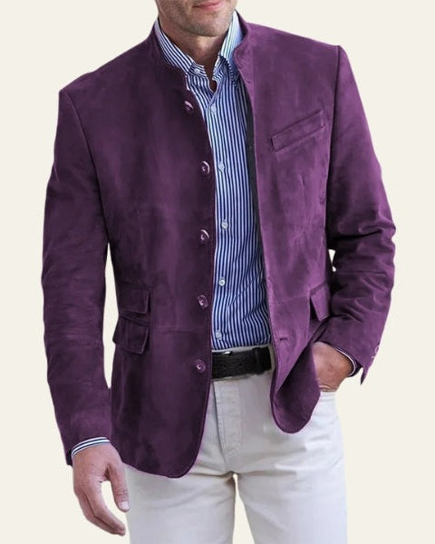 Giacca Uomo Collo Alto | Effetto Suede Raffinato 5