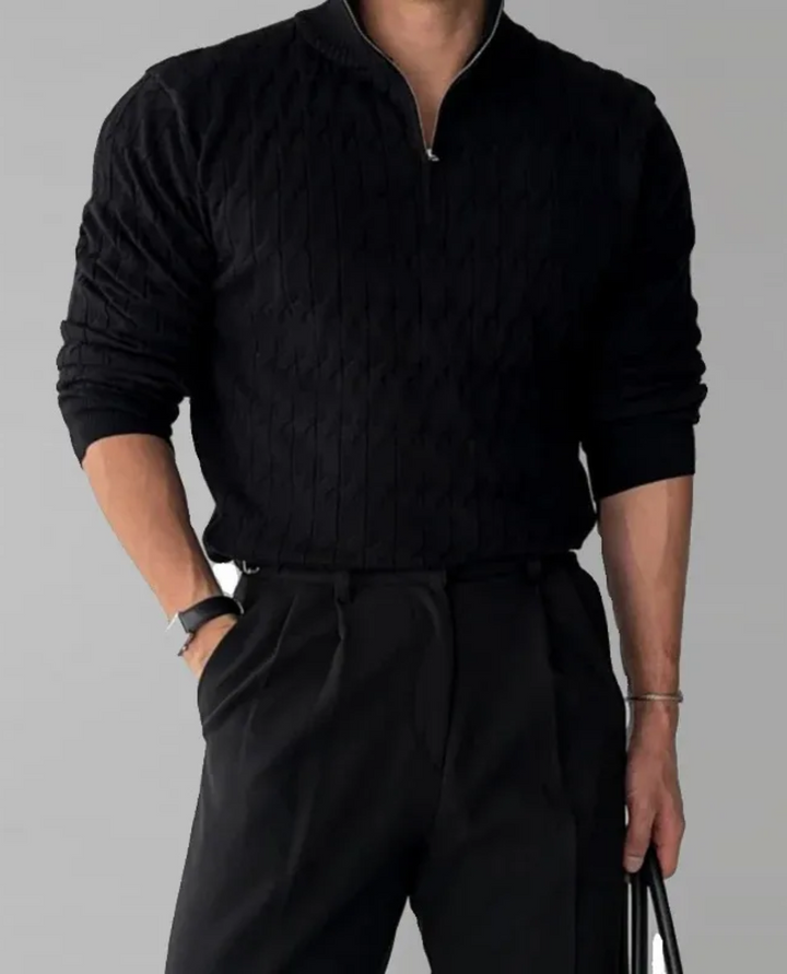 Maglione Uomo Mezza Zip | Trama Calda e Avvolgente 5