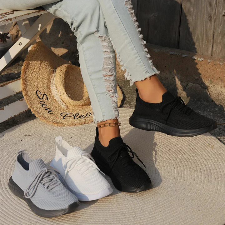 Breathable Knit Sneakers for Women – Lightweight &amp; Casual Comfort Caliboot