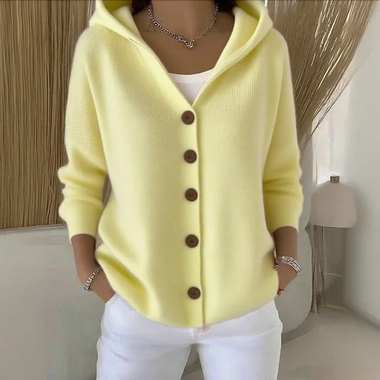 Cardigan Donna | Comodo con Cappuccio e Bottoni 3