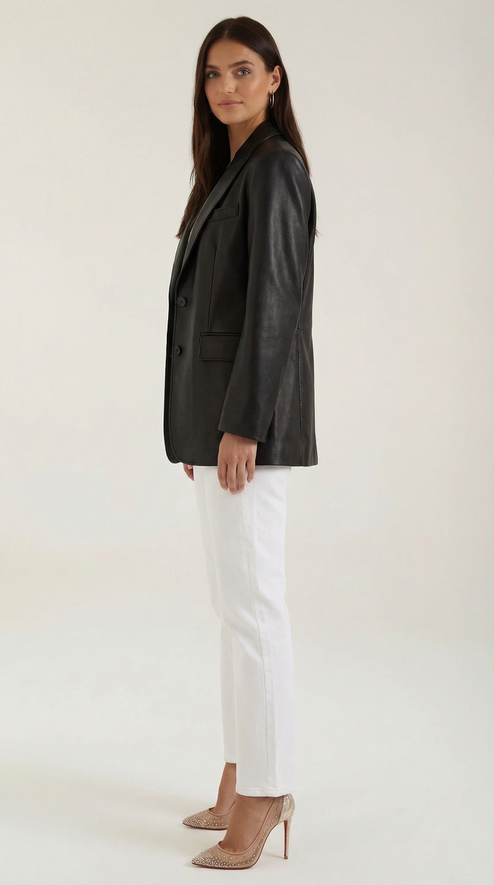 Blazer Donna Oversize | Effetto Lucido Strutturato 2