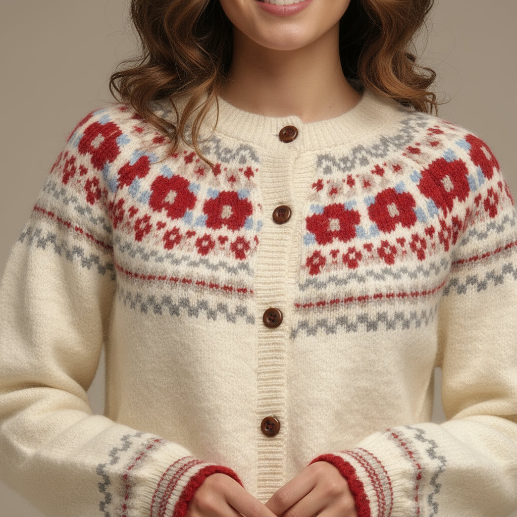 Cardigan Donna | Motivo Norvegese e Vestibilità Regolare 2