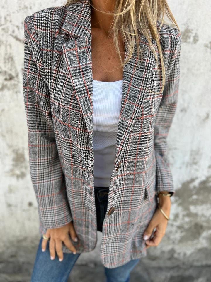 Blazer Donna a Quadri | Silhouette Classica ed Elegante 3