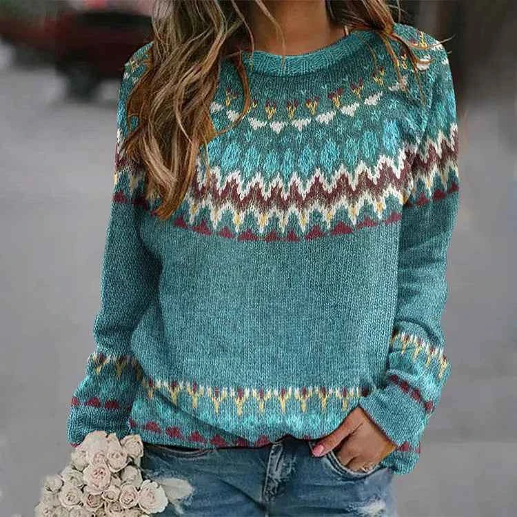 Peyton - Bequemer Retro-Wellen-Design-Sweatshirt für stilvollen Komfort