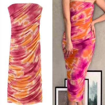Abiti da donna Vestito midi floreale senza maniche 0