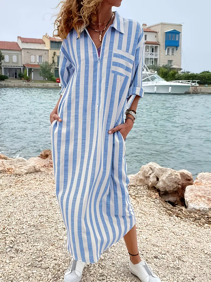Abito Chemisier Donna | Righe Maxi & Stile Estivo