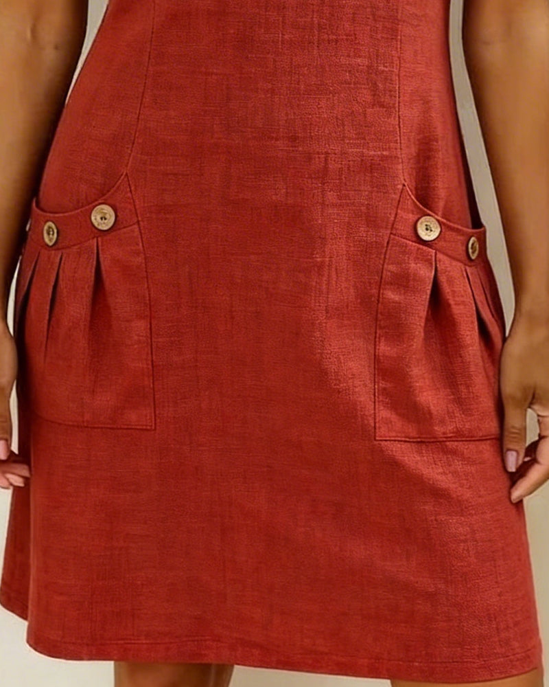 Abito Corto Donna | Zip Frontale & Stile A-Line
