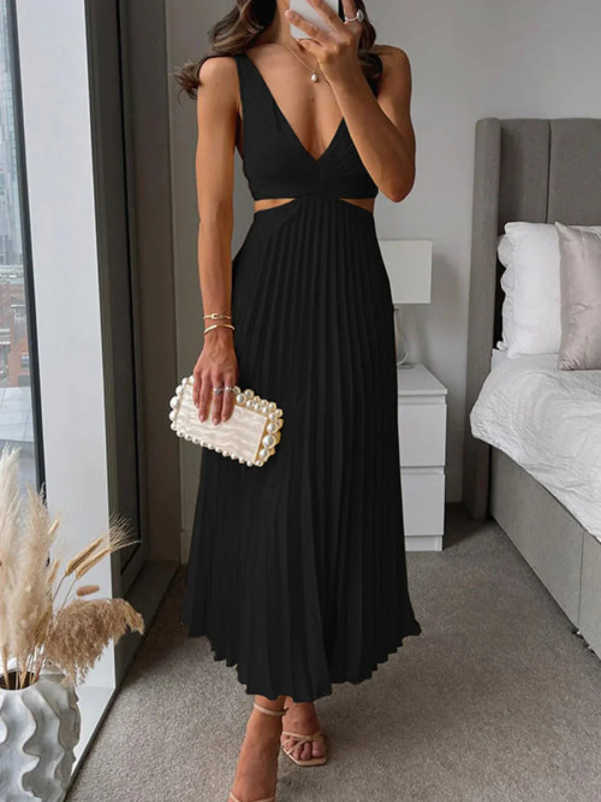 Abito Elegante Donna | Plissettato & Silhouette Slanciata