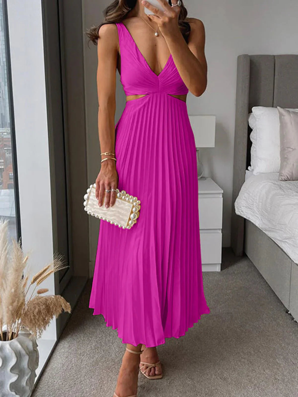 Abito Elegante Donna | Plissettato & Silhouette Slanciata