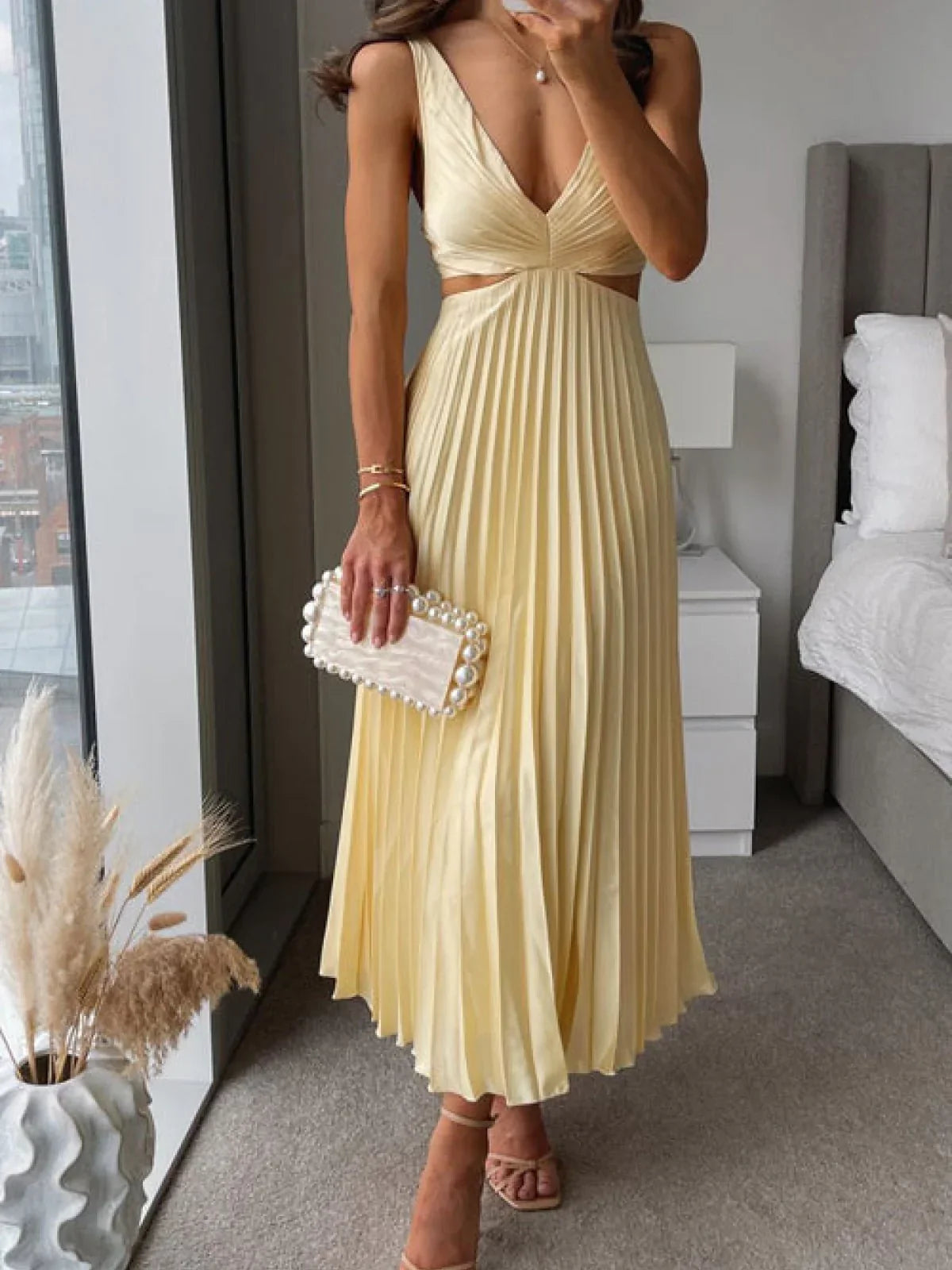 Abito Elegante Donna | Plissettato & Silhouette Slanciata