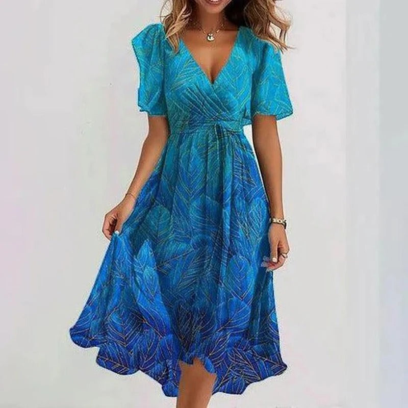 Abito Elegante Donna | Stampa Floreale & Femminilità Romantica
