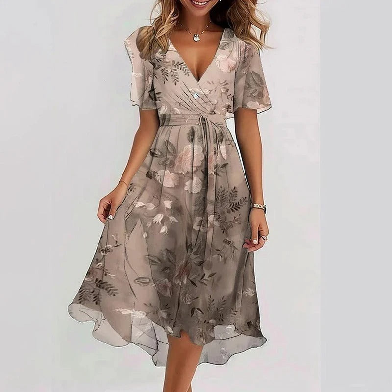 Abito Elegante Donna | Stampa Floreale & Femminilità Romantica