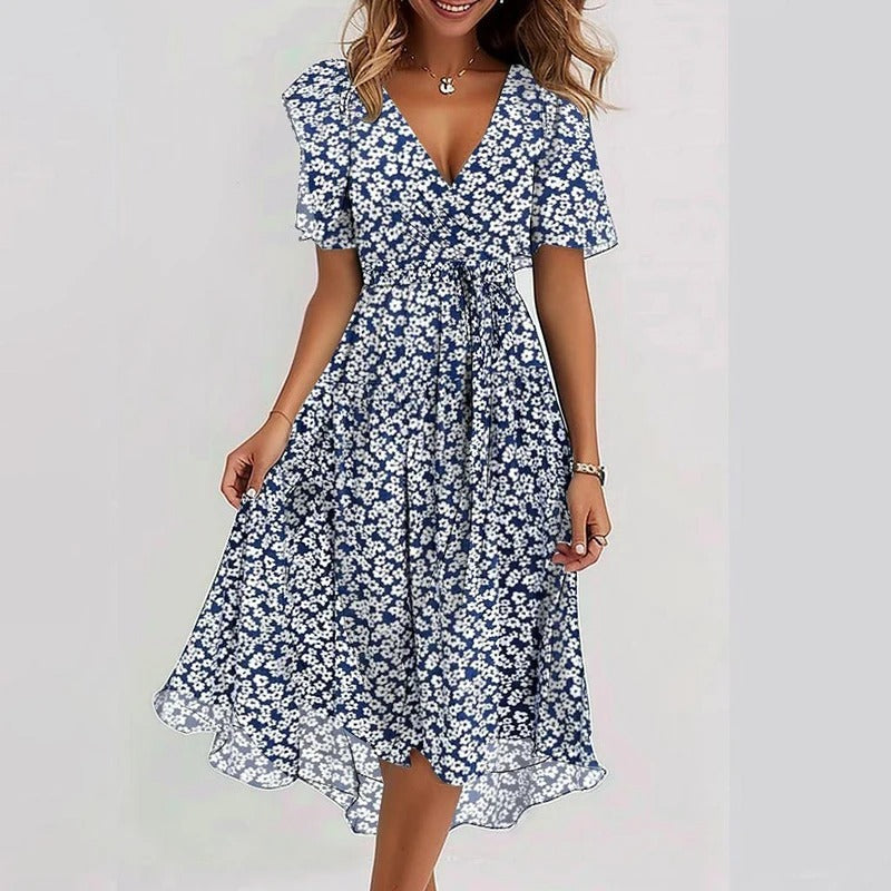 Abito Elegante Donna | Stampa Floreale & Femminilità Romantica