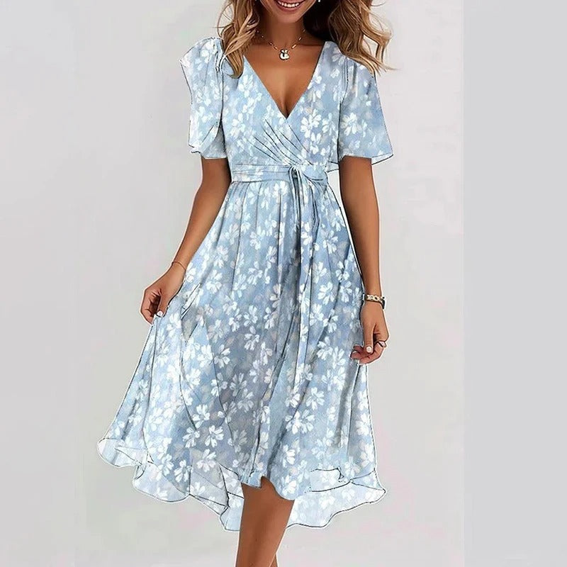 Abito Elegante Donna | Stampa Floreale & Femminilità Romantica