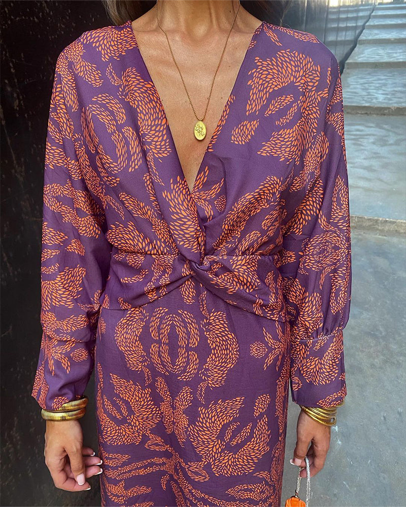 Abito Estivo Donna | Lungo con Stampa Paisley & Scollo a V Profondo