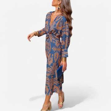 Abito Estivo Donna | Lungo con Stampa Paisley & Scollo a V Profondo