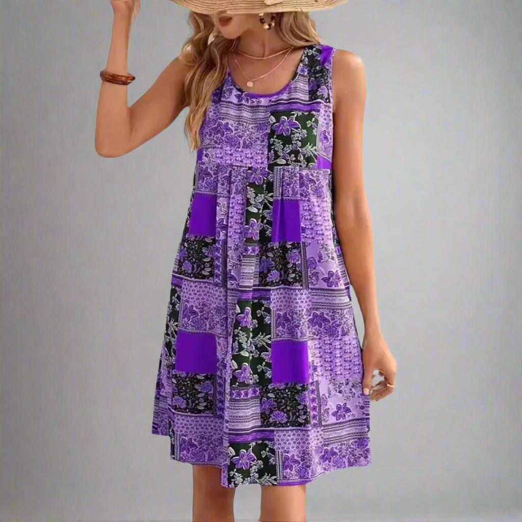 Abito Estivo Donna | Stampa Patchwork Boho & Silhouette Comoda