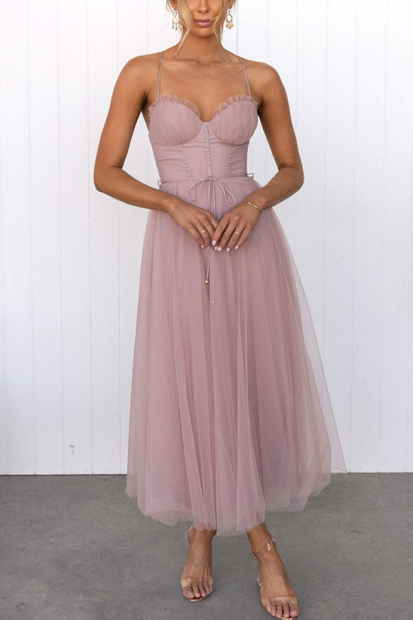 Abito Lungo Donna | Bustier & Gonna in Tulle da Cerimonia