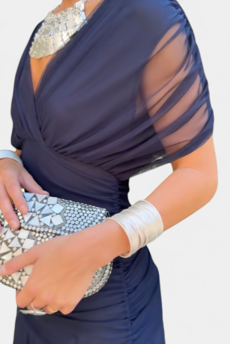Abito Lungo Donna | Off-Shoulder Drappeggiato & Stile da Red Carpet