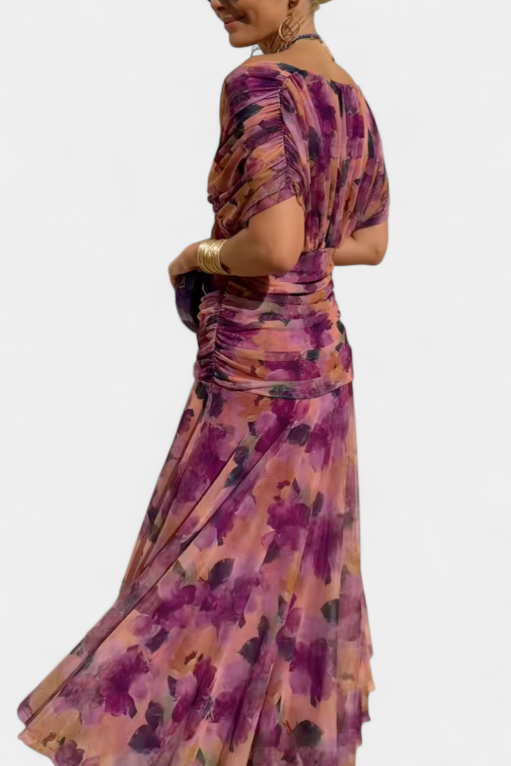 Abito Lungo Donna | Off-Shoulder Drappeggiato & Stile da Red Carpet