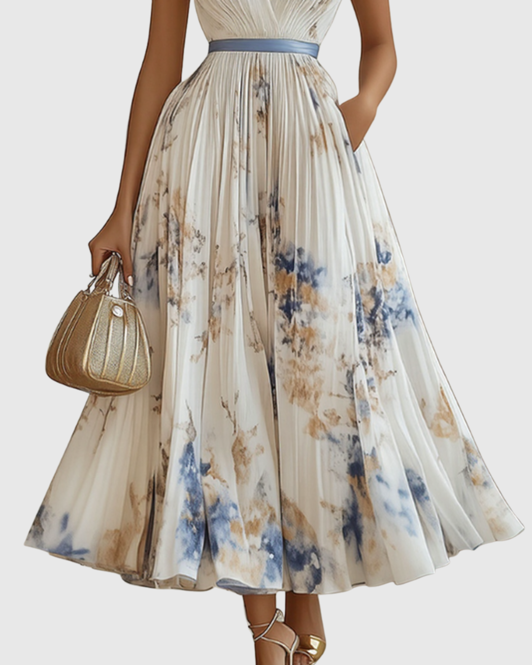 Abito Lungo Donna | Plissettato & Silhouette Fluida da Cerimonia