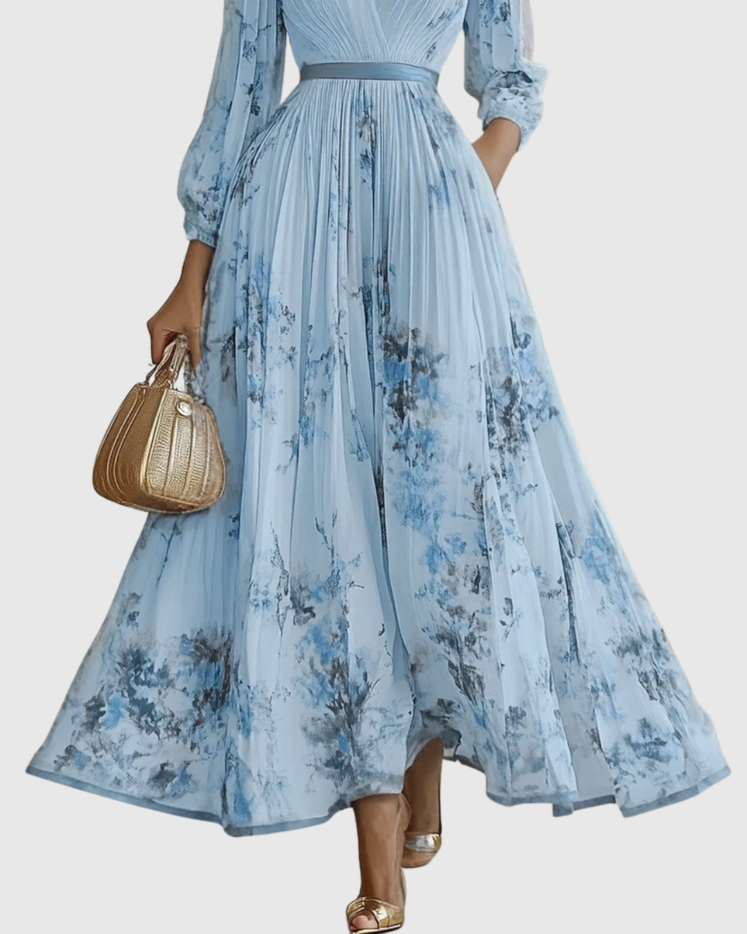 Abito Lungo Donna | Plissettato & Silhouette Fluida da Cerimonia
