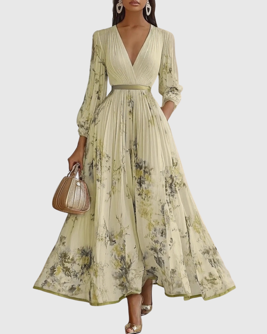 Abito Lungo Donna | Plissettato & Silhouette Fluida da Cerimonia