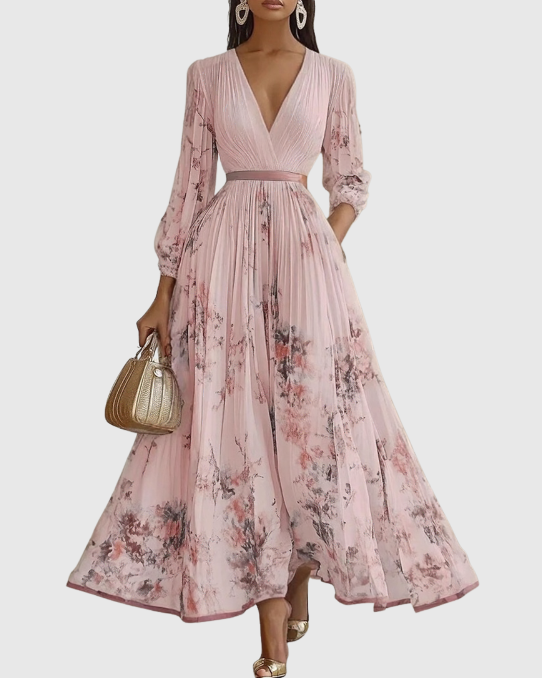 Abito Lungo Donna | Plissettato & Silhouette Fluida da Cerimonia