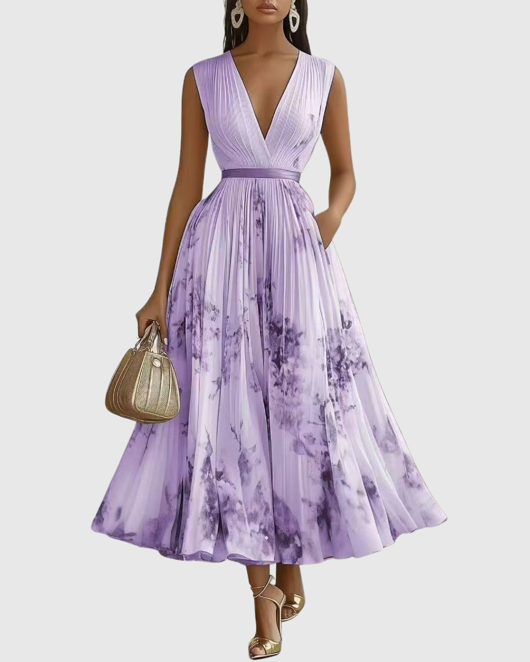 Abito Lungo Donna | Plissettato & Silhouette Fluida da Cerimonia