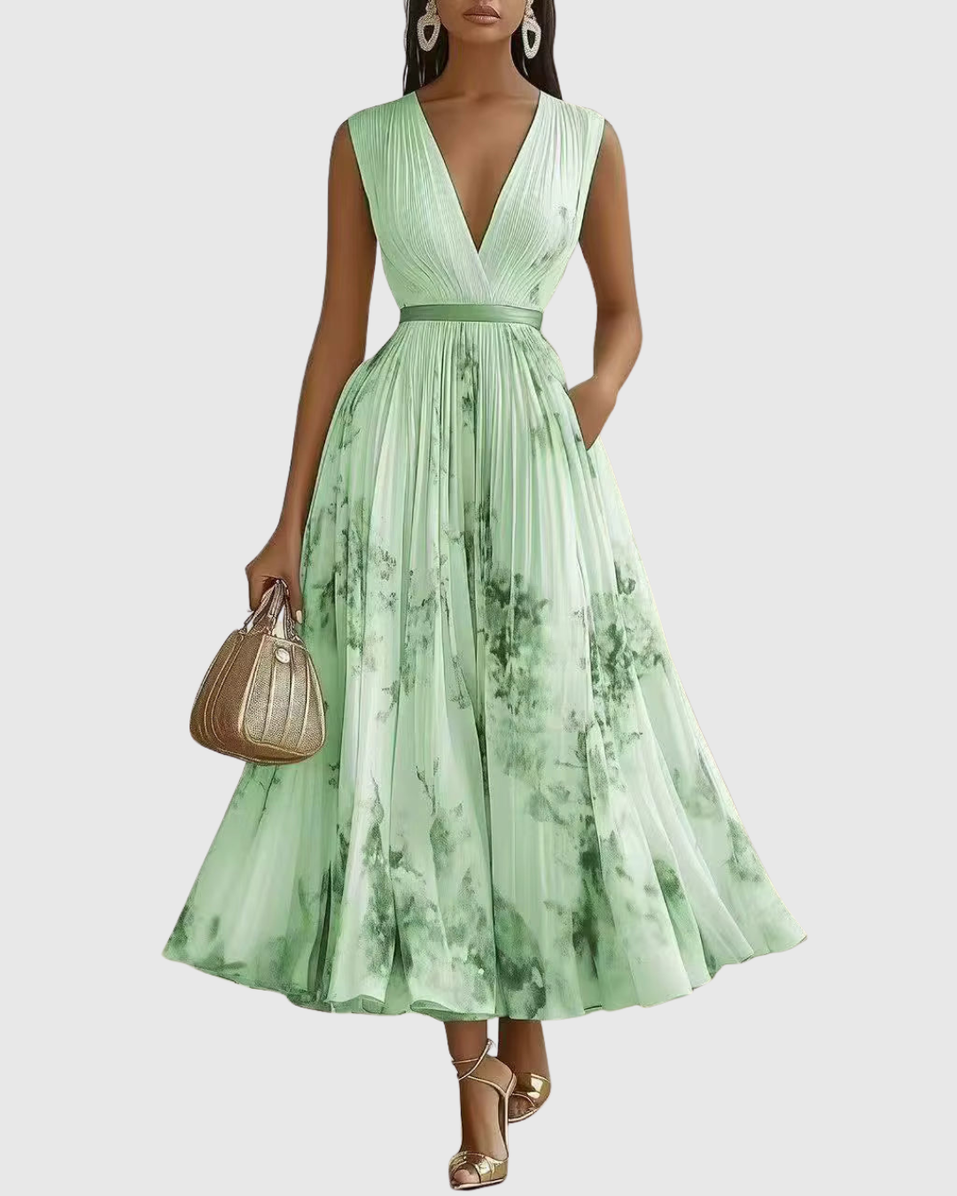 Abito Lungo Donna | Plissettato & Silhouette Fluida da Cerimonia