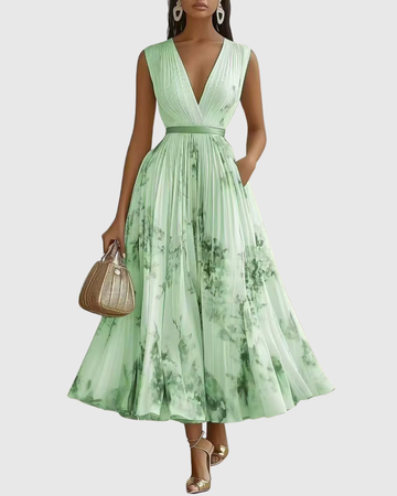 Abito Lungo Donna | Plissettato & Silhouette Fluida da Cerimonia