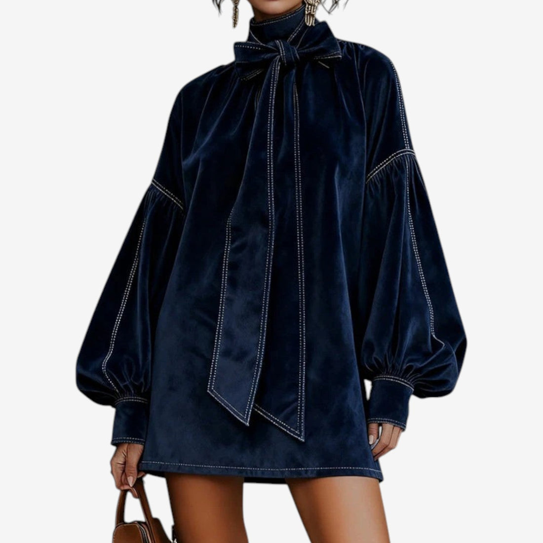Abito Maglione Donna | Fiocco & Maniche a Sbuffo