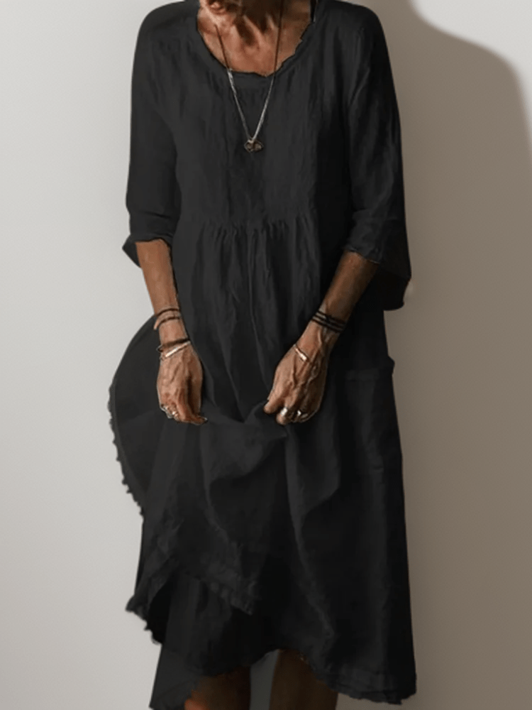 Abito Maxi Donna | Gonna Asimmetrica a Volant & Stile Bohémien