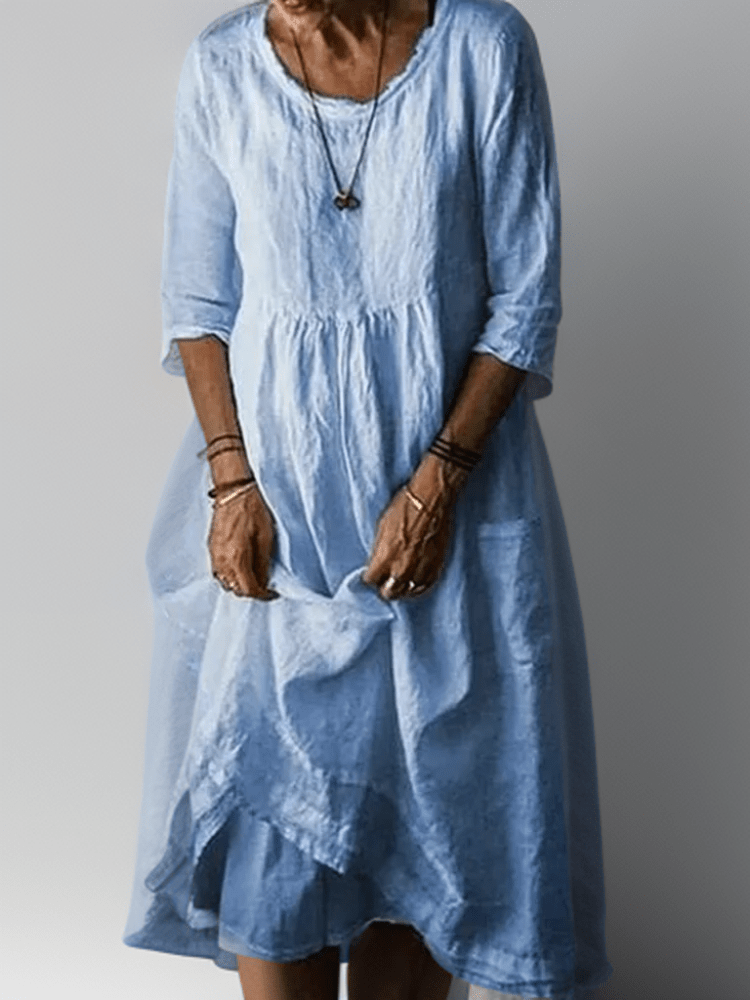 Abito Maxi Donna | Gonna Asimmetrica a Volant & Stile Bohémien