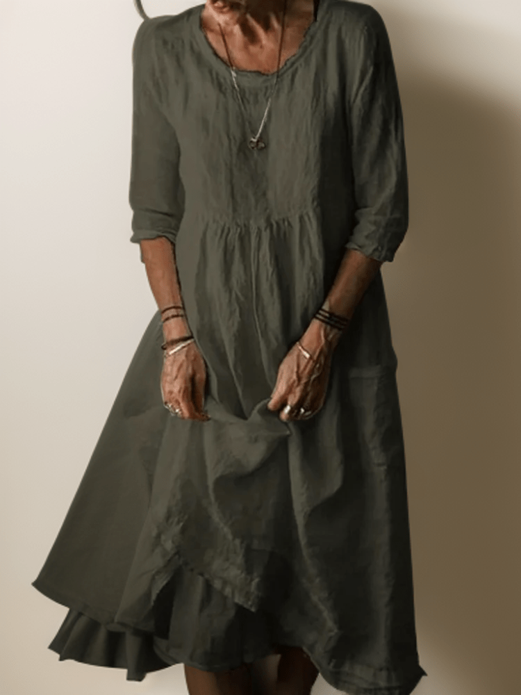 Abito Maxi Donna | Gonna Asimmetrica a Volant & Stile Bohémien