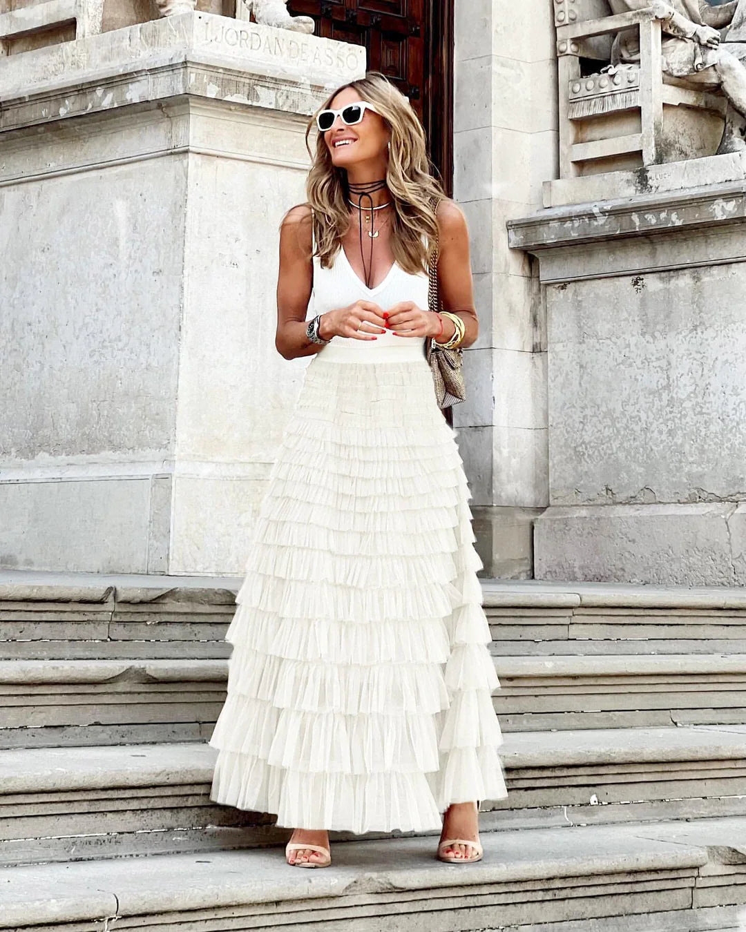 Abito Maxi Donna | Gonna in Tulle a Strati & Stile Romantico
