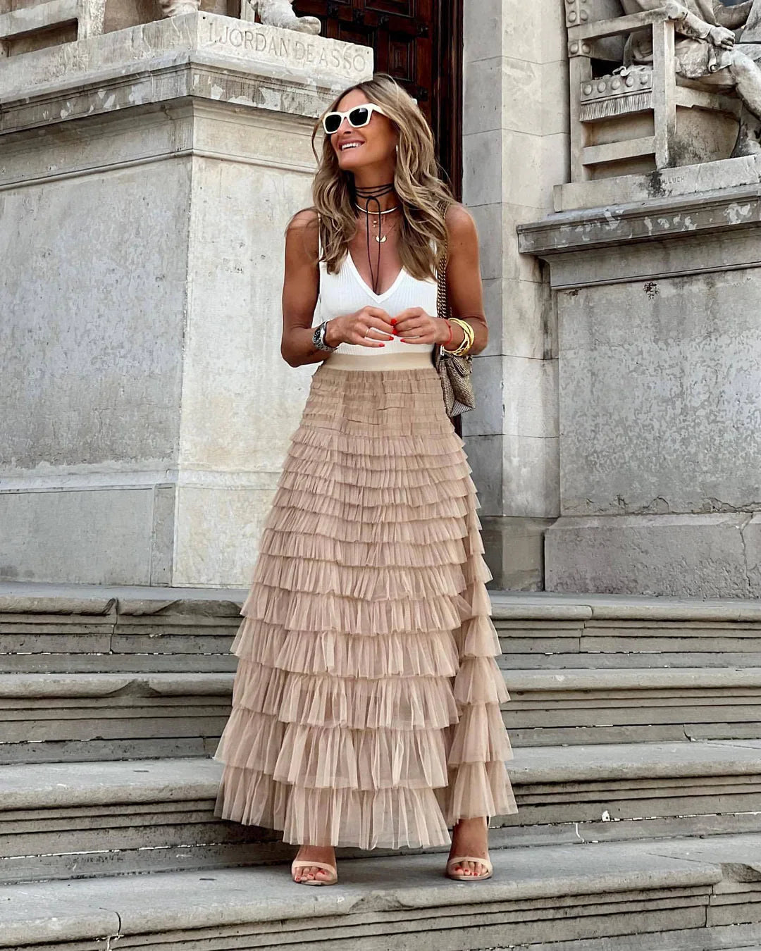Abito Maxi Donna | Gonna in Tulle a Strati & Stile Romantico
