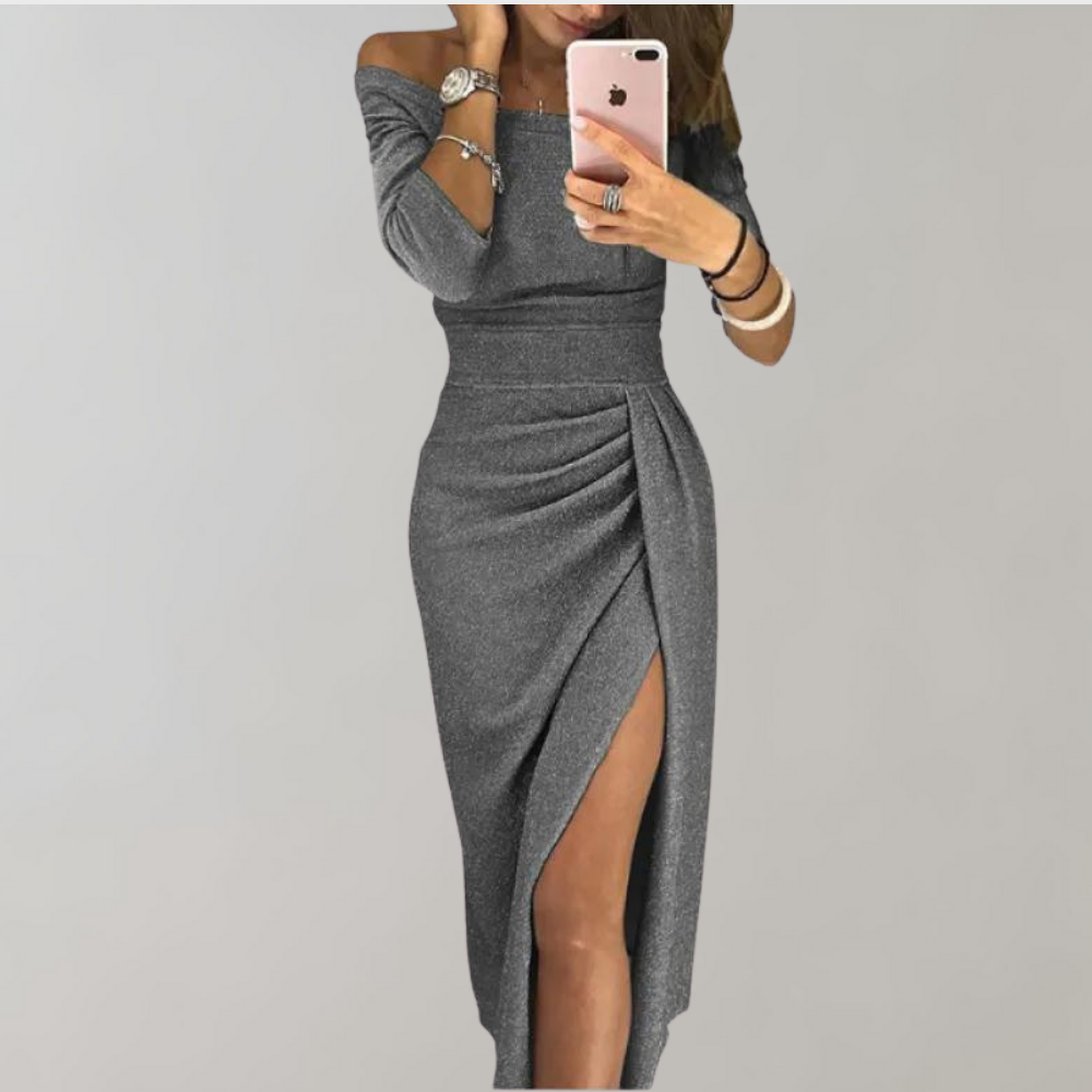 Abito Maxi Donna | Spalle Scoperte & Spacco Frontale Sensuale